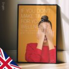 Make time for wellness! Wellness poster from www.educare.design