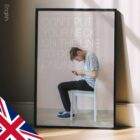 Online-Ausschnitt. Körperhaltung Kunstwerk von www.educare.design