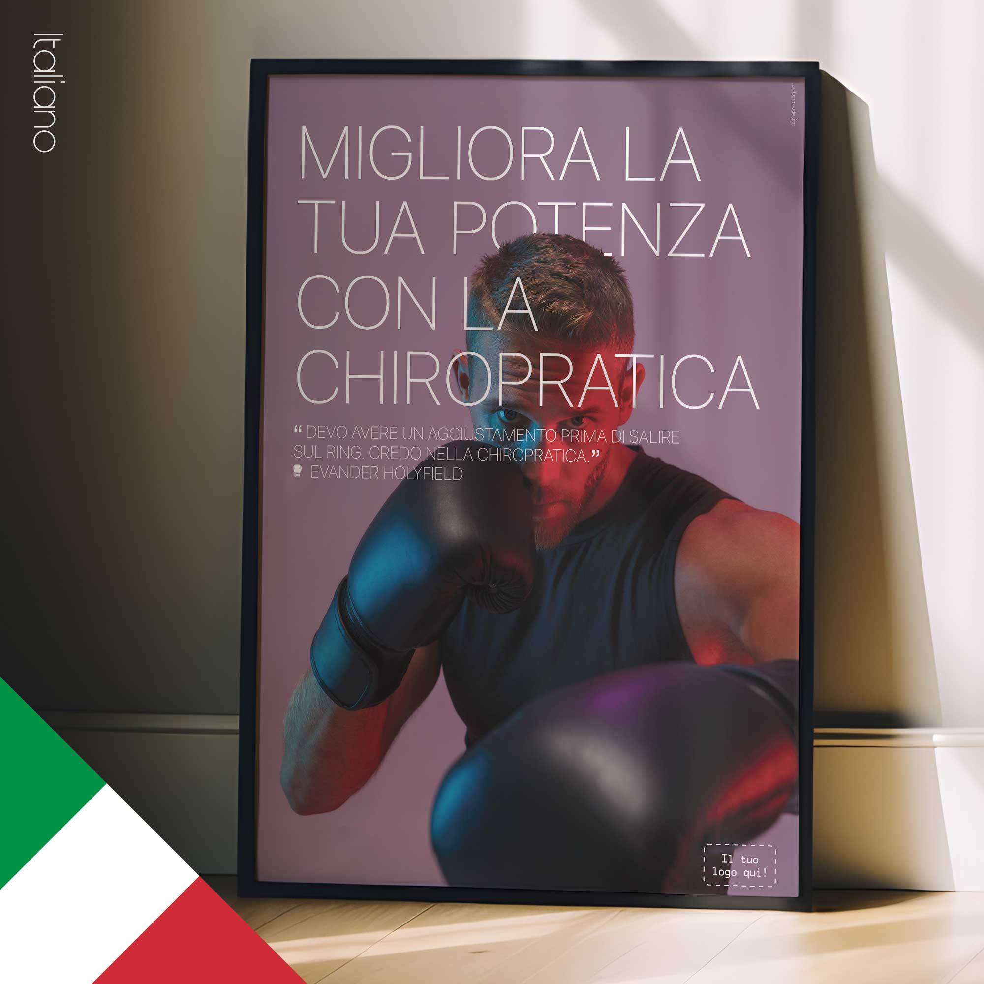 Boxing and Chiropractic.Sports poster from educare.design