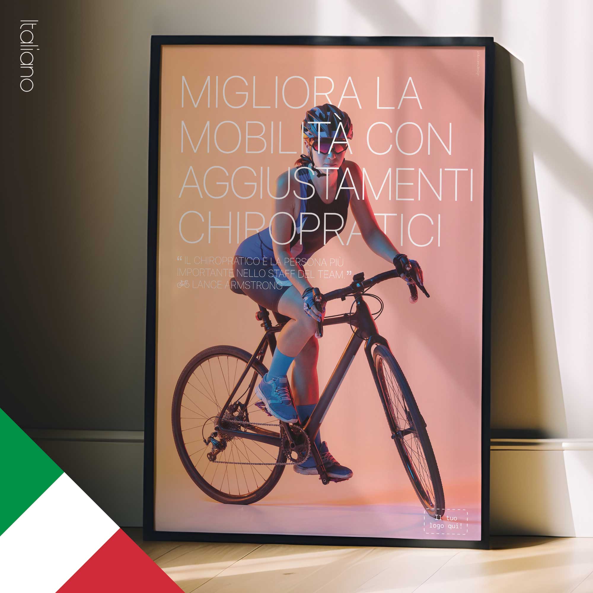 Cycling and Chiropractic. Sports poster from educare.design