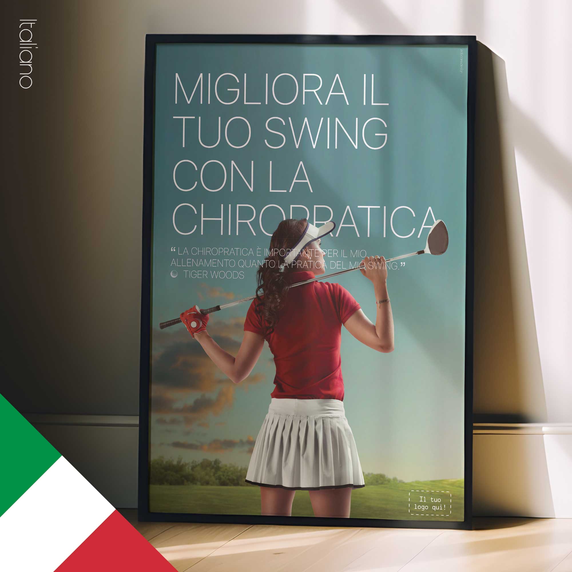 Golf & Chiropractic. Sports poster from educare.design