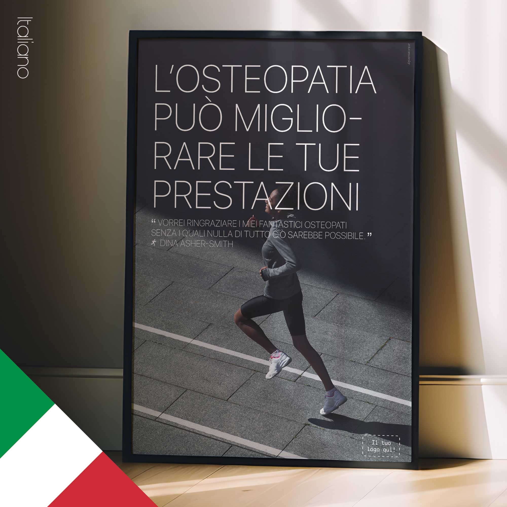 Running & Osteopathy. Osteopathic poster from educare.design