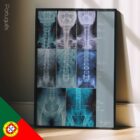Desalinhamento diagrama anatómico para clínicas e consultórios