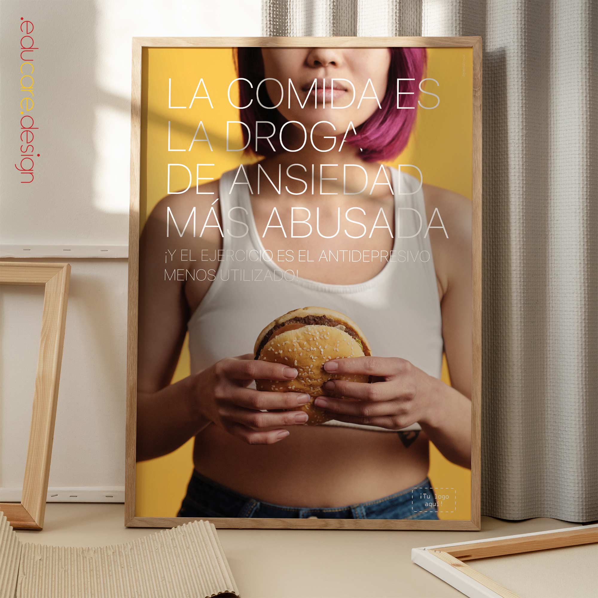 Food vs. Exercise. Healthcare artwork from www.educare.design