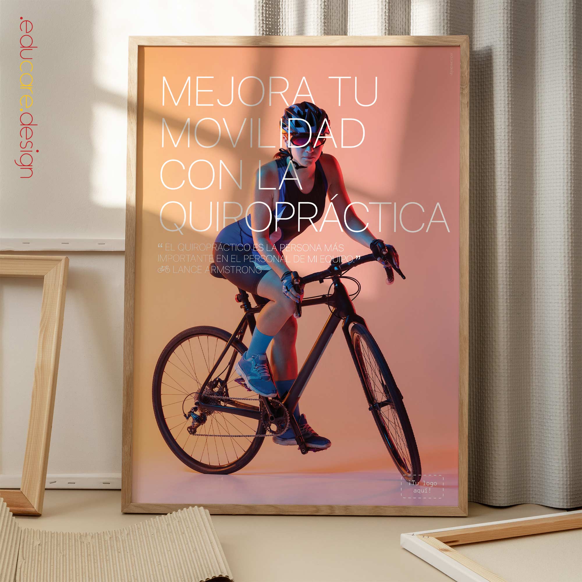 Cycling and Chiropractic. Sports poster from educare.design