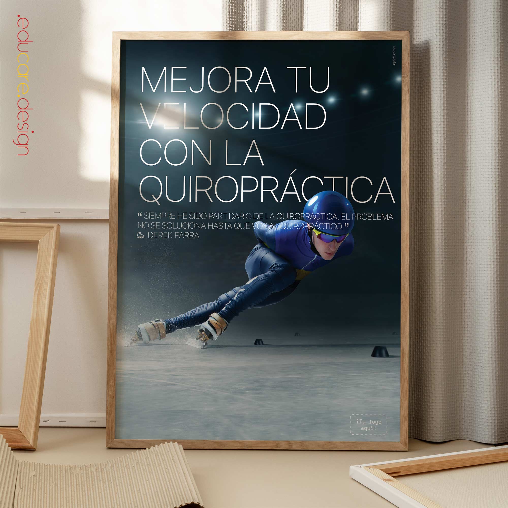 Speed Skating and Chiropractic. Chiropractic artwork from www.educare.design