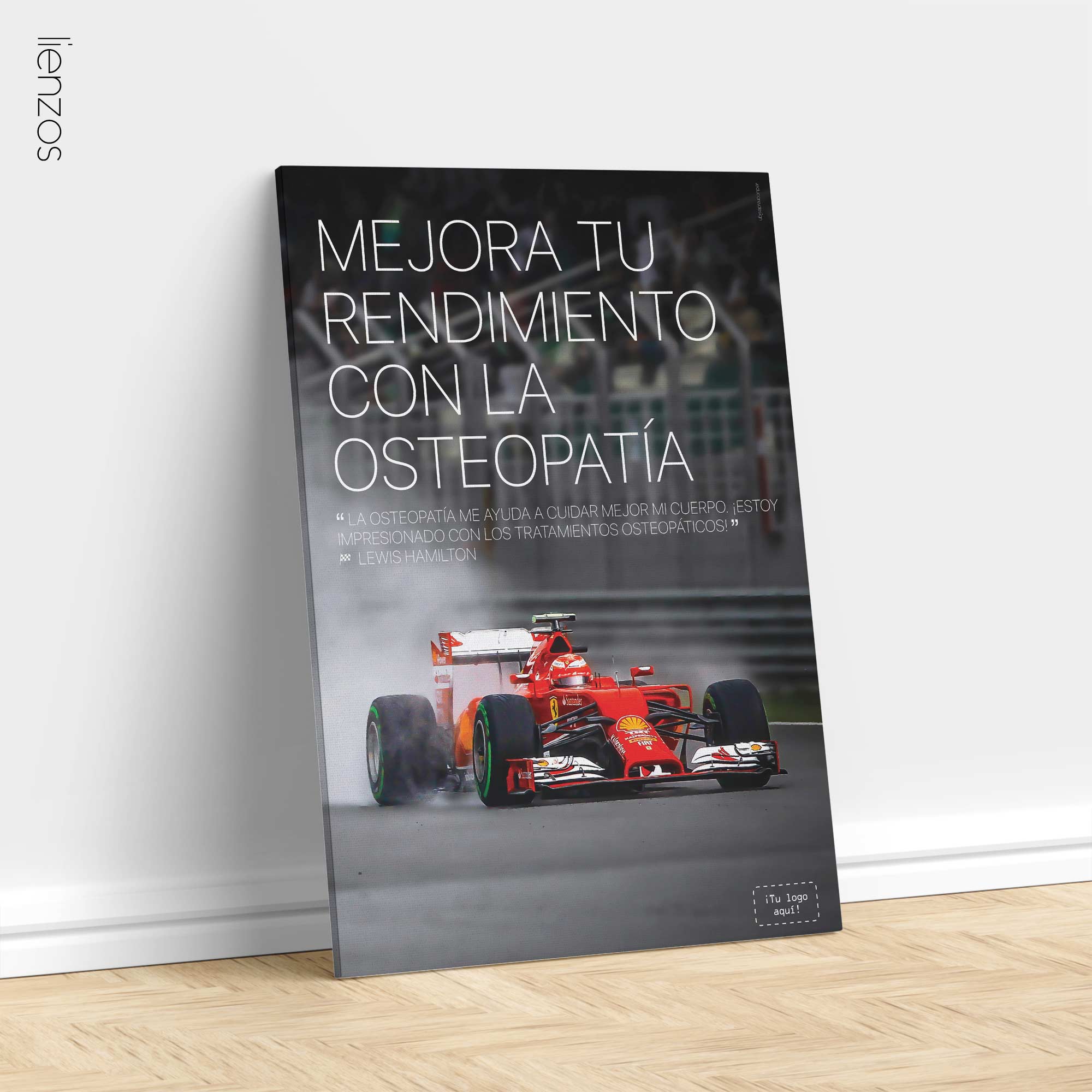 Formula One & Osteopathy. Osteopathic poster from educare.design