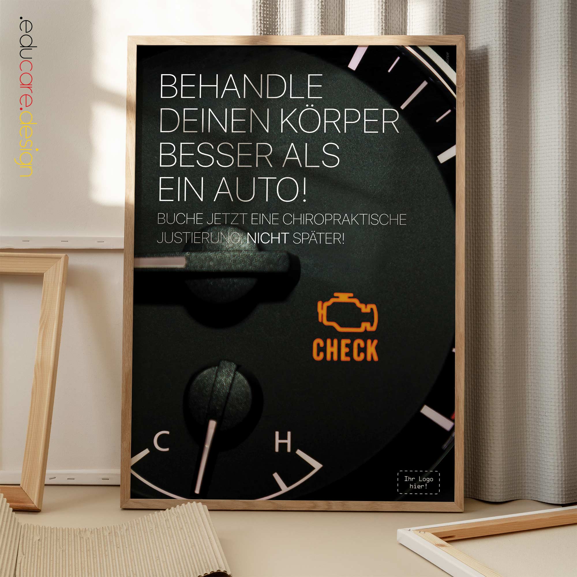 Engine Lights. Chiropractic poster from educare.design