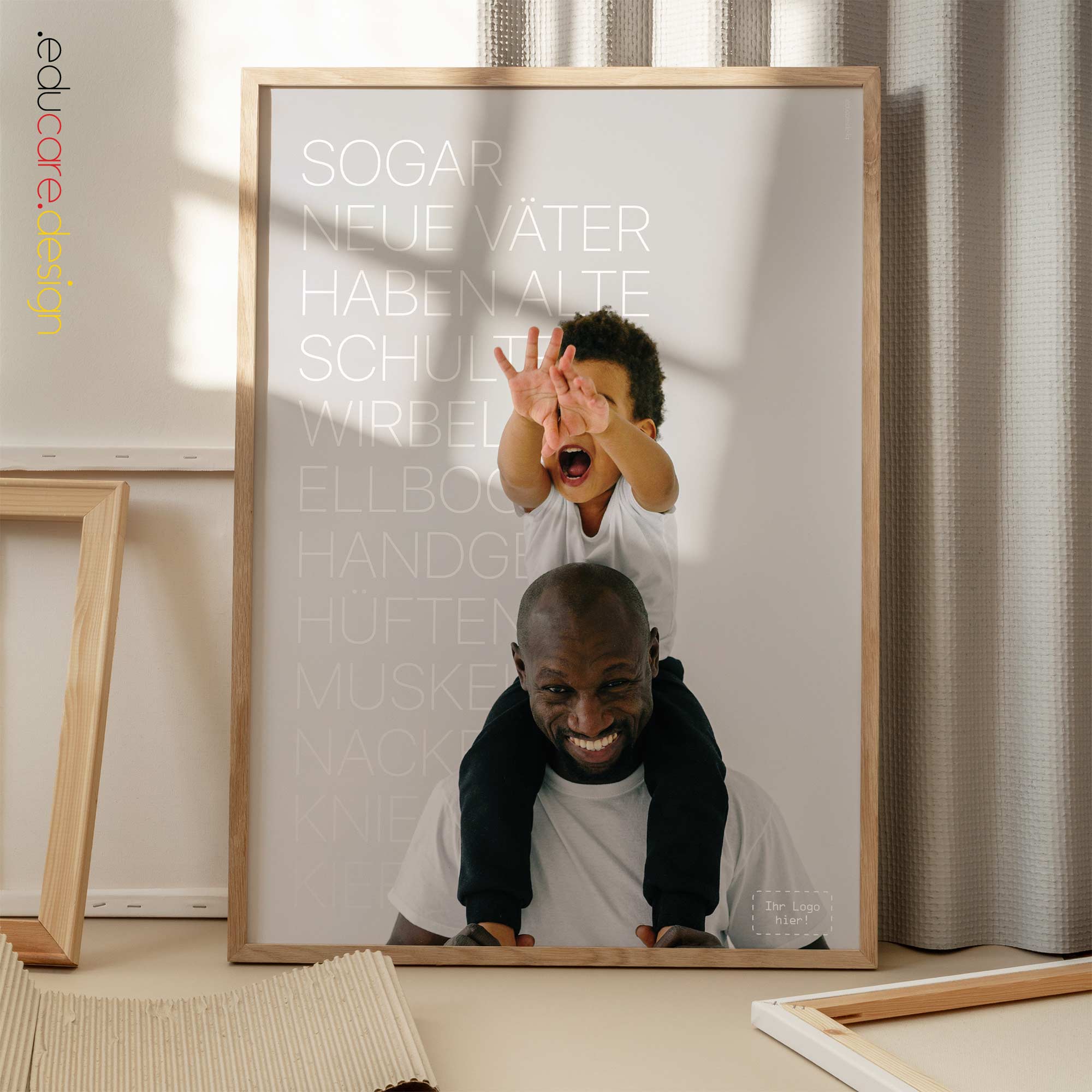 Even New Dads. Better health poster from www.educare.design