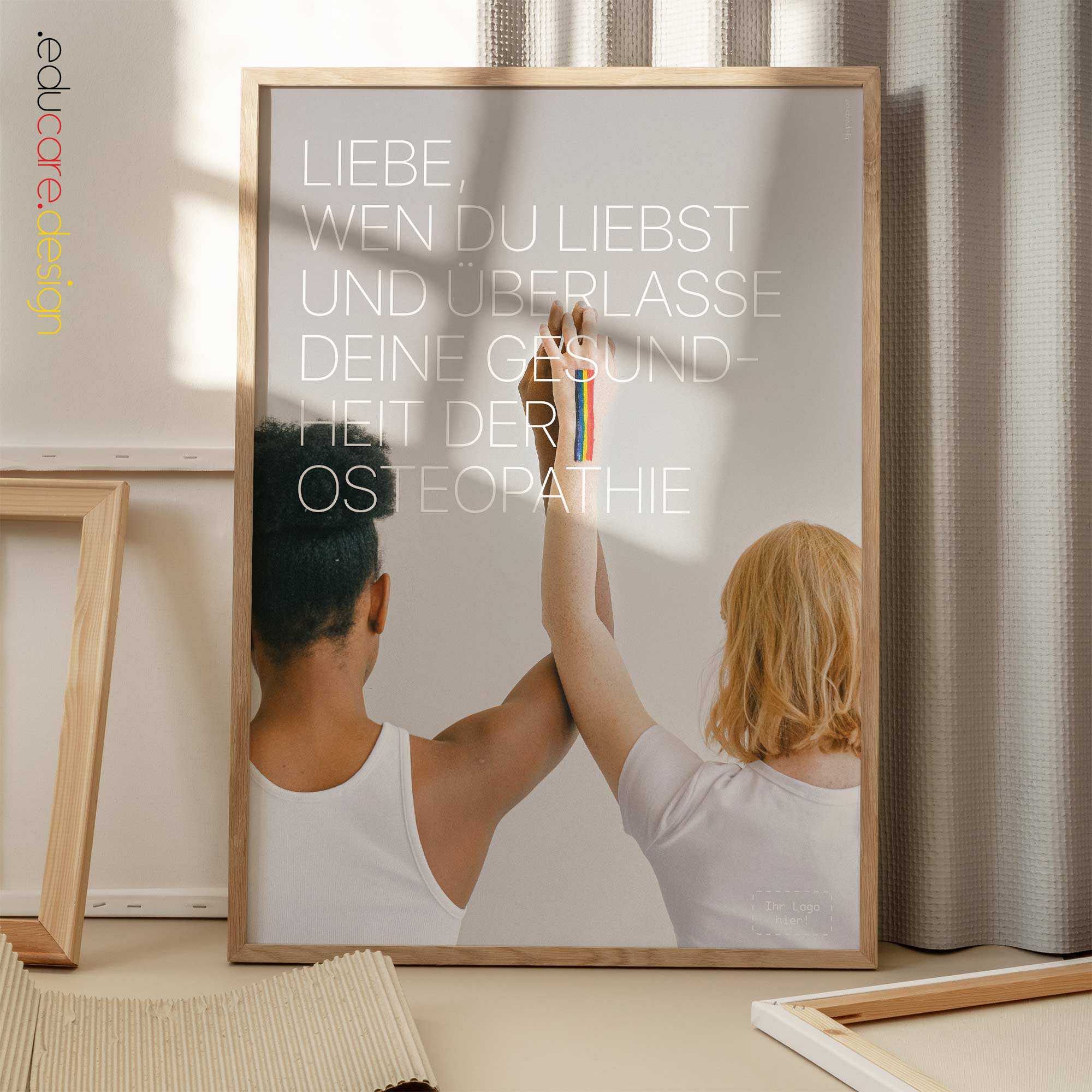 Love and Osteopathy. Osteopathic artwork from www.educare.design
