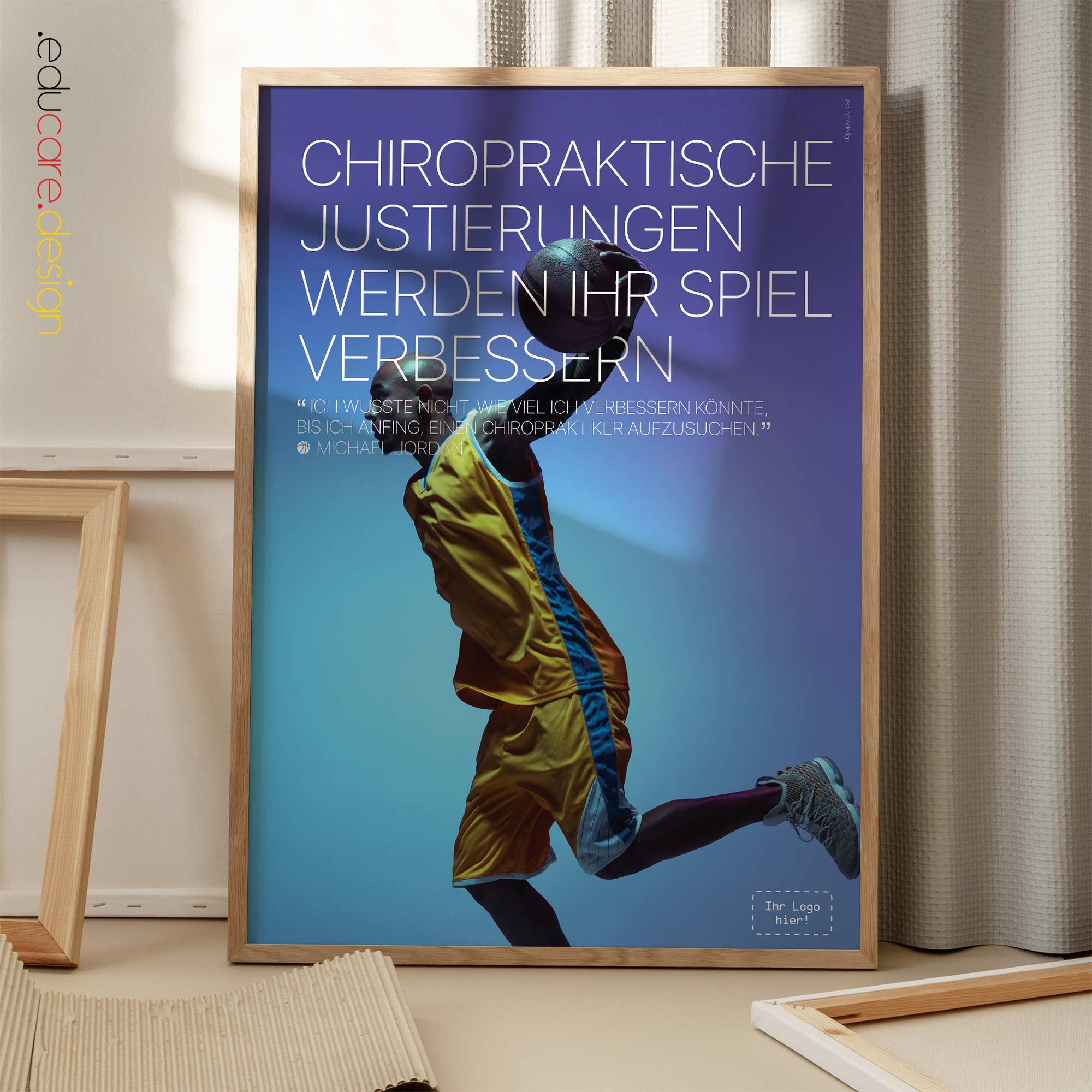 Basketball and Chiropractic. Chiropractic artwork from www.educare.design