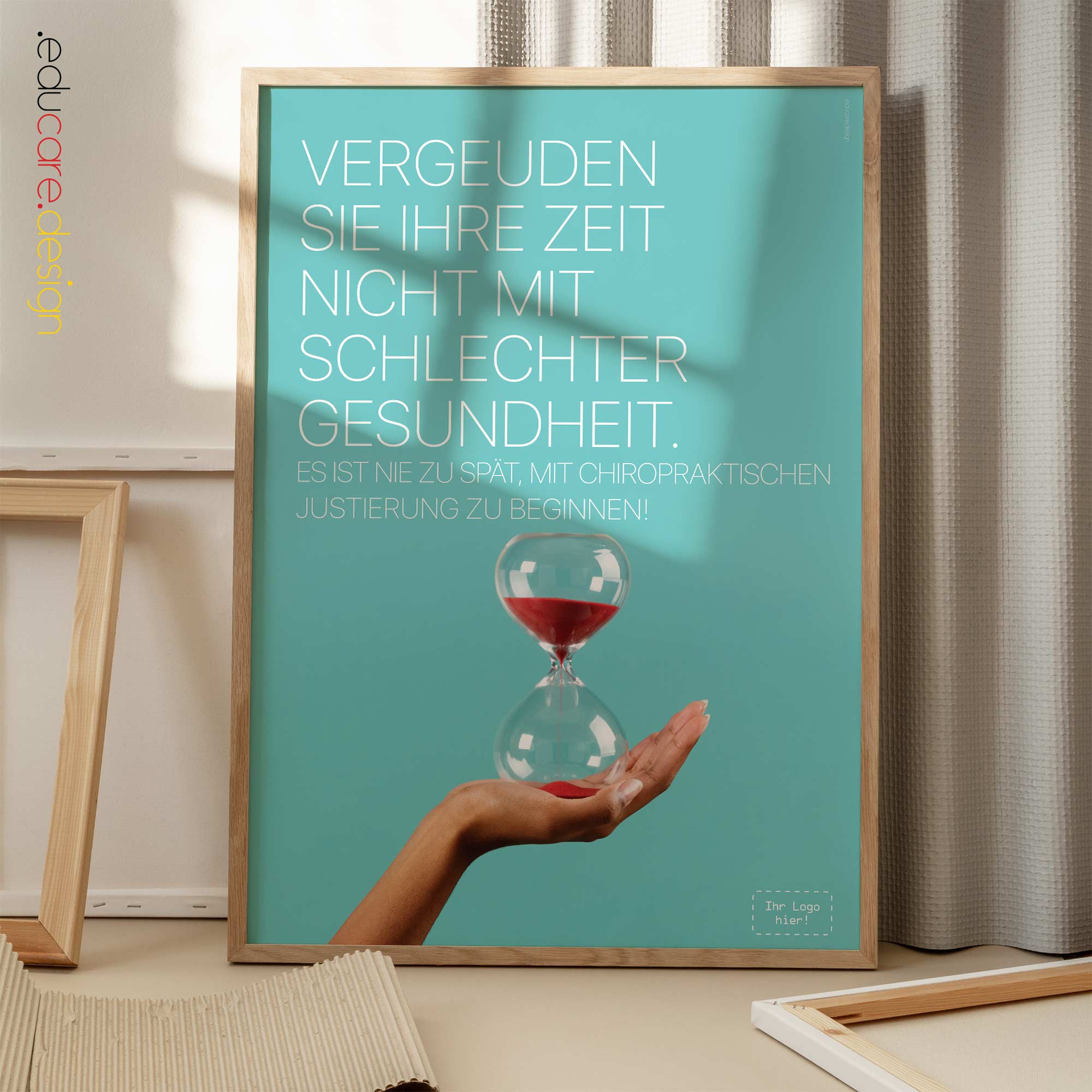 Time is precious. Chiropractic poster from educare.design