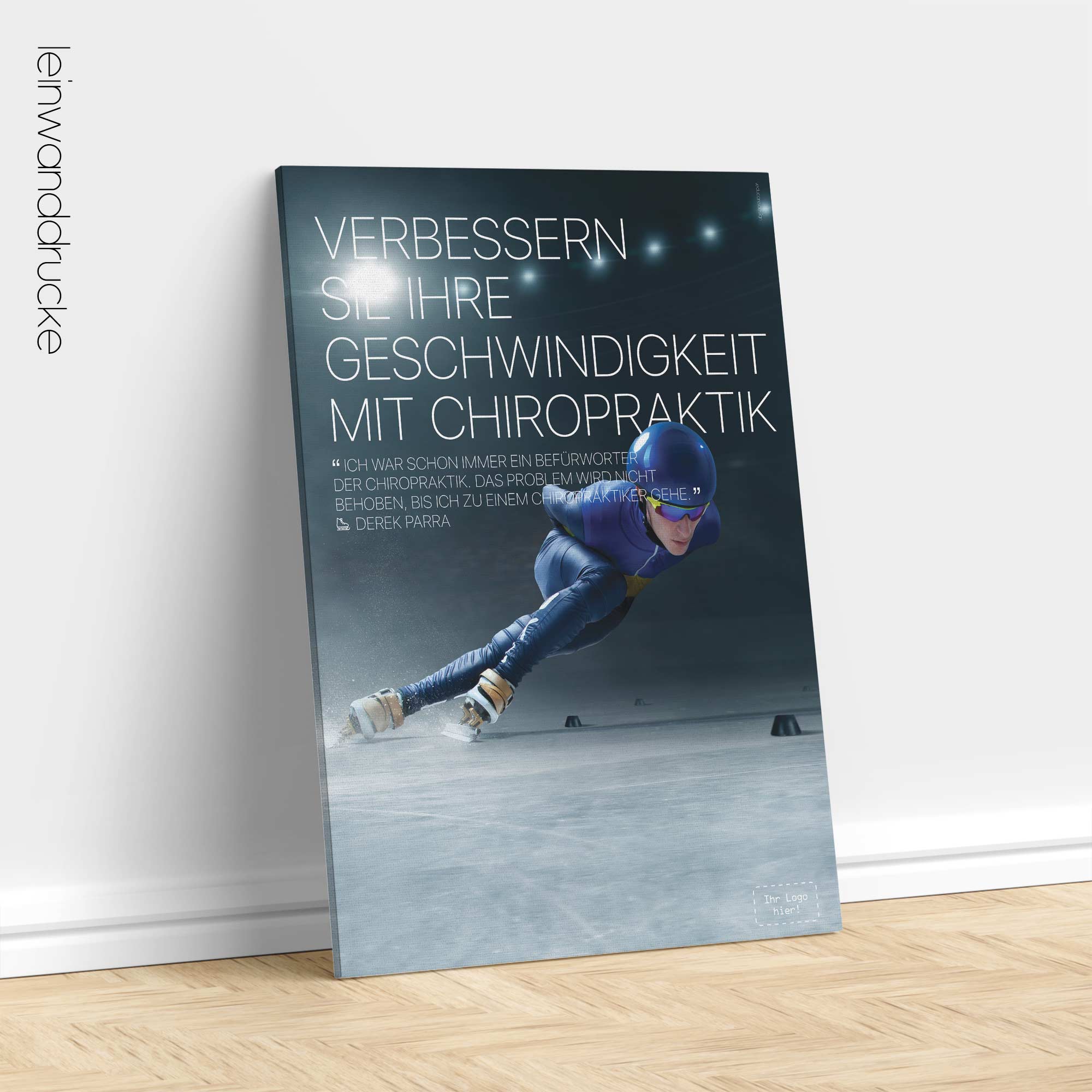 Speed Skating & Chiropractic. Sports poster from educare.design