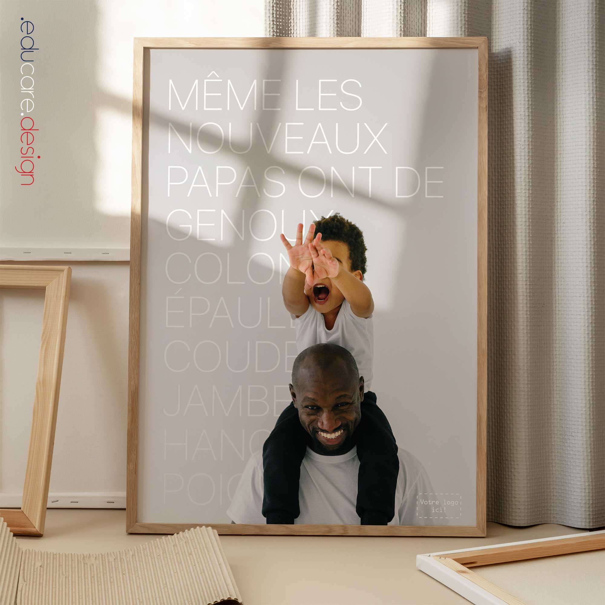 Even New Dads. Better health poster from www.educare.design