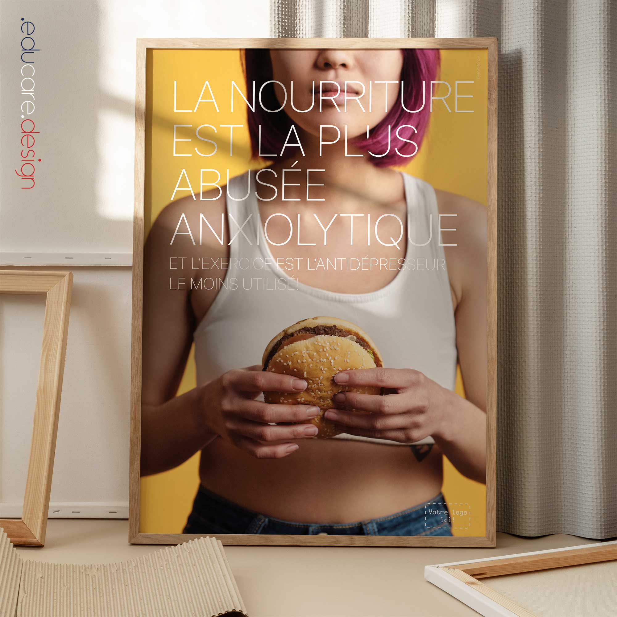 Food vs. Exercise. Healthcare artwork from www.educare.design