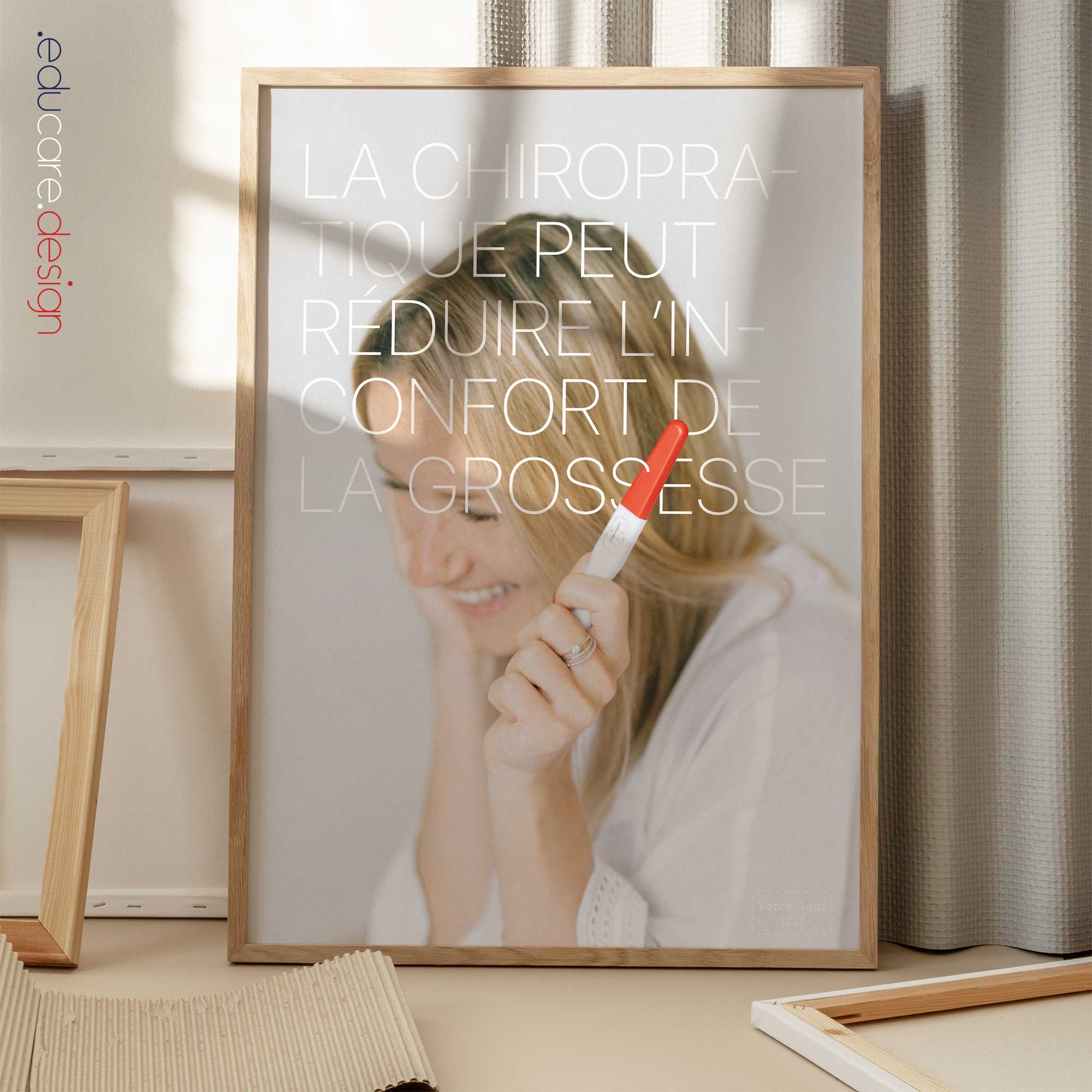Pregnancy and chiropractic. Chiropractic artwork from www.educare.design