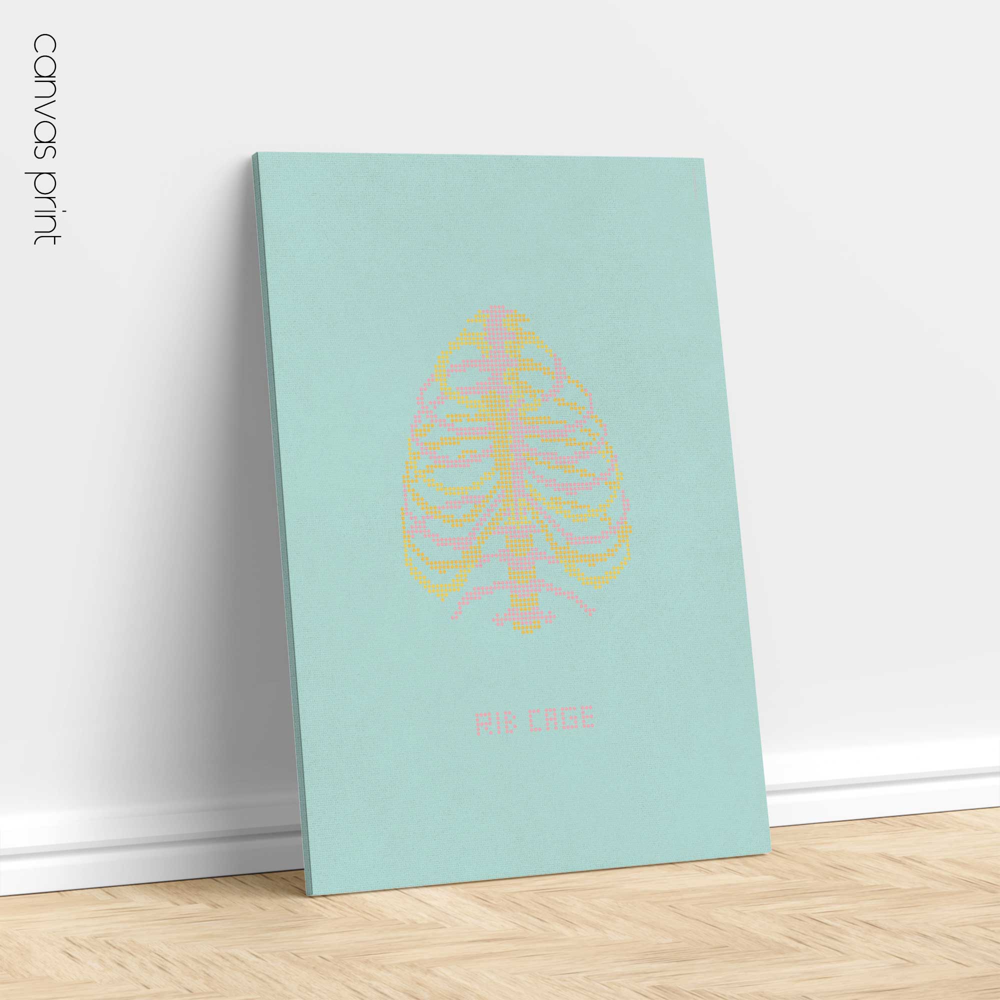 Gabbia toracica Pop Art per studi medici