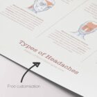 Types of Headaches anatomy chart for clinics