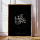 Thoracic Vertebrae Anatomy, Vintage Black Edition Chart