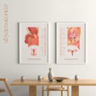 Female Reproductive System anatomy chart for clinics