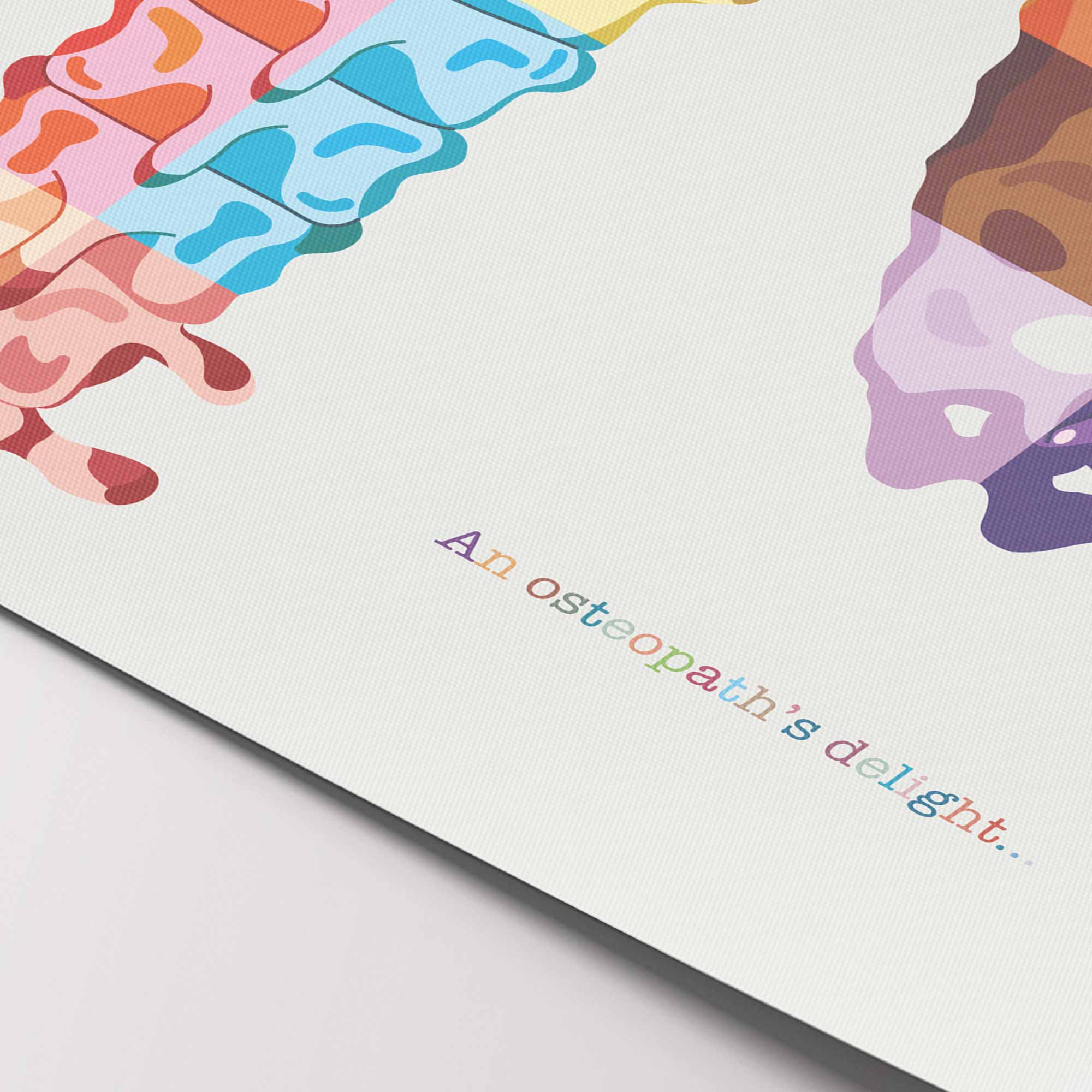 La gioia dell'osteopata... Opere d'arte per chiropratici da www.educare.design