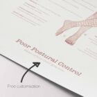 Poor Postural Control anatomy chart for clinics