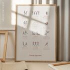 Pilates Exercises anatomy chart for clinics