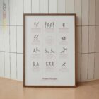 Pilates-Übungen Anatomie-Chart für Praxen und Kliniken