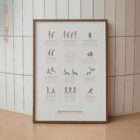 Ejercicios de Pilates lámina anatómica para clínicas y consultas